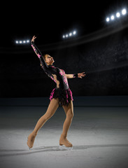 Young girl figure skater