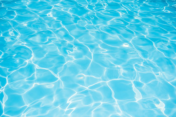 Naklejka na ściany i meble Beautiful Blue water and ripple wave in pool