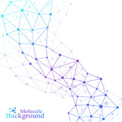 Structure Molecule DNA. Atom. Molecule and communication background for medicine, science, technology, chemistry. Medical scientific backdrop.