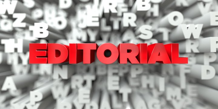 EDITORIAL -  Red text on typography background - 3D rendered royalty free stock image. This image can be used for an online website banner ad or a print postcard.