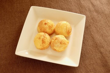 Akashiyaki is a local food of Akashi in Hyogo prefecture. Similer food of Takoyaki which is octopus dumpling.