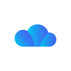 Abstract cloud logo vector, sky