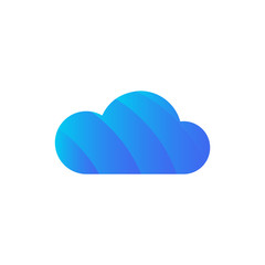 Abstract cloud logo vector, sky