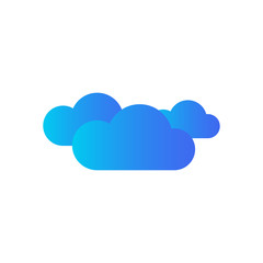 Abstract cloud logo vector, sky
