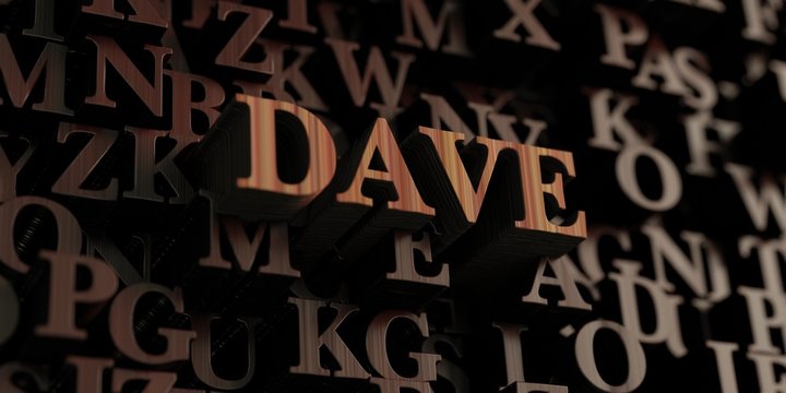 Dave - Wooden 3D rendered letters/message.  Can be used for an online banner ad or a print postcard.
