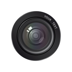 Vector illustration. The camera lens. Isolated object