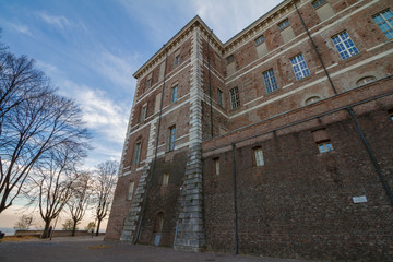 View of the Rivoli Castle in Rivoli near Turin, Italy