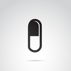 Pill vector icon.