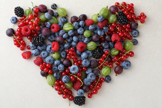 Fresh berries healthy lifestyle concept