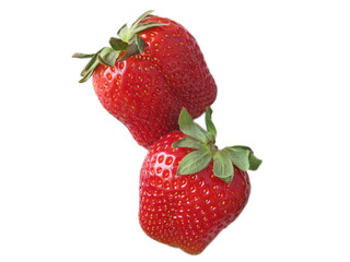 Two strawberries