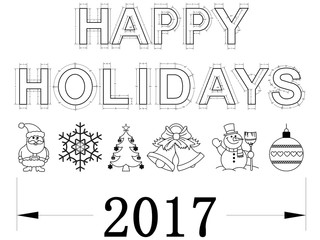 Happy Holidays 2017 – Blueprint Isolated