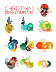 Fototapeta premium Christmas and New Year sale sticker templates