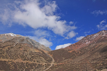 Snow mountain  view along the way to Deqing ,China