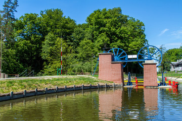 The Elblag Canal, historical monument of hydro-engineering, Poland