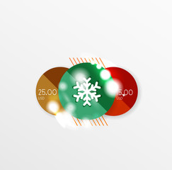 Christmas or New Year promo labels and stickers