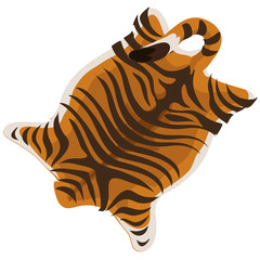 Tiger skin as a carpet. Vector illustration
