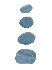 Four slate stones isolated on white
