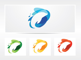 Obraz premium logo delfinów