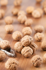 walnuts superfood on a wooden background