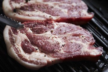 Grilling pork