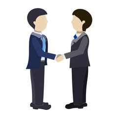 Agreement Business Handshake, Teamwork Cooperation of Two Businessmen