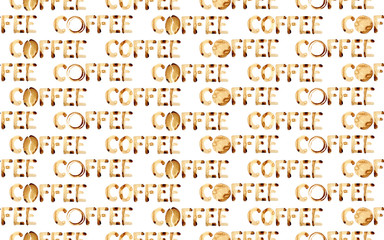 Word coffee seamless
