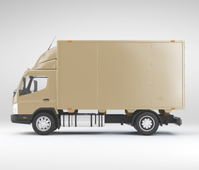 Furgone consegne o camion beige 