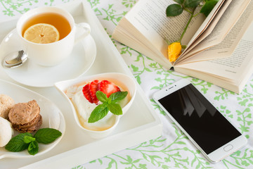 Day planning in a beautiful setting concept.
