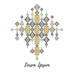 Decoration element traditional abstract geometrical design element