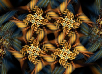 yellow fractal pattern