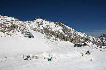 Ski facilities at Zugspitze Mountains, Germany