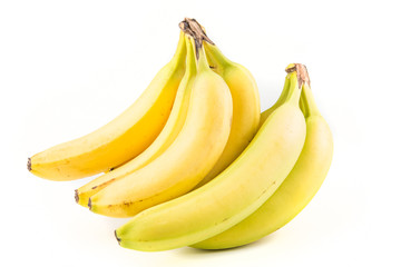 Bunch of bananas isolated on white background