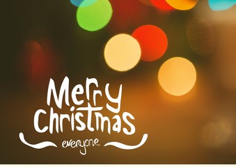 Digitally composite image of merry christmas message