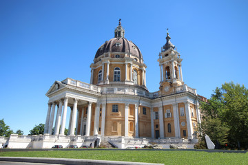 Basilica di Superga, a baroque church on Turin (Torino)  hills, Italy, Europe
