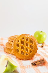 Sweet apple pie round cookies