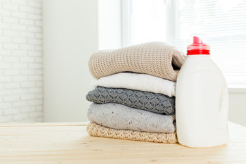 pure clothes with washing-up liquid