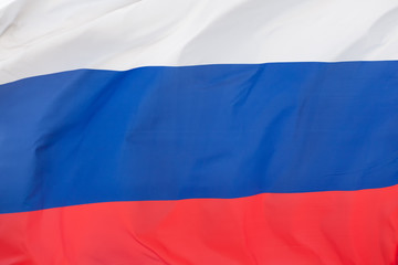 Close up of Russian flag