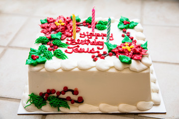 Christmas cake Happy Birthday Jesus