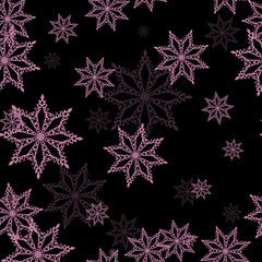 snowflakes seamless pattern