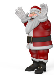 santa cartoon come to see that xmas time close up