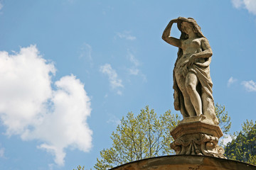 Omphale Goddess watching over river in Herculane, Romania
