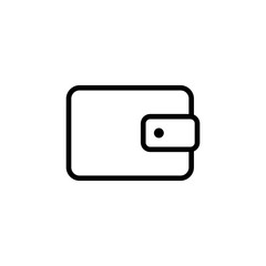 Fototapeta na wymiar thin line wallet icon on white background