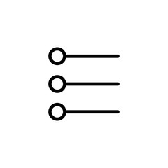 thin line simple list, checklist icon on white background