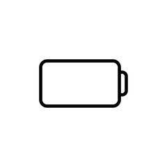 thin line battery icon on white background