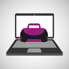 sport laptop app concept sport bag vector illustration eps 10
