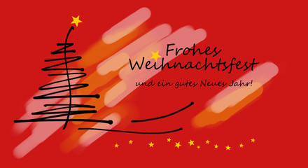 Weihnachtskarte Frohe Weihnachten und ein gutes Neues Jahr