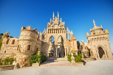 Fototapeta na wymiar Castle monument of Colomares in Benalmadena, Spain.