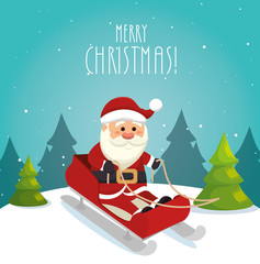 happy merry christmas santa claus character vector illustration design