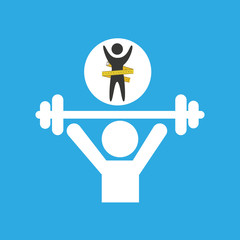 lose weight concept weight lifting vector illustration eps 10