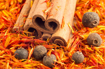 Kitchen spices and herbs close-up